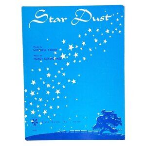 Vintage Star Dust Sheet Music Hoagy Carmichael Mitchell Parish 1957 Bing Crosby